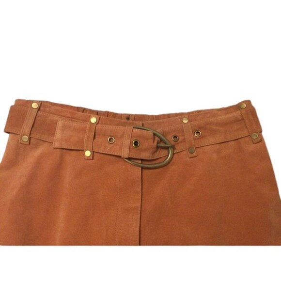 Rare NWT Terry Lewis Classic Luxuries Leather Suede Pants Brass Hardware - Picture 6 of 8